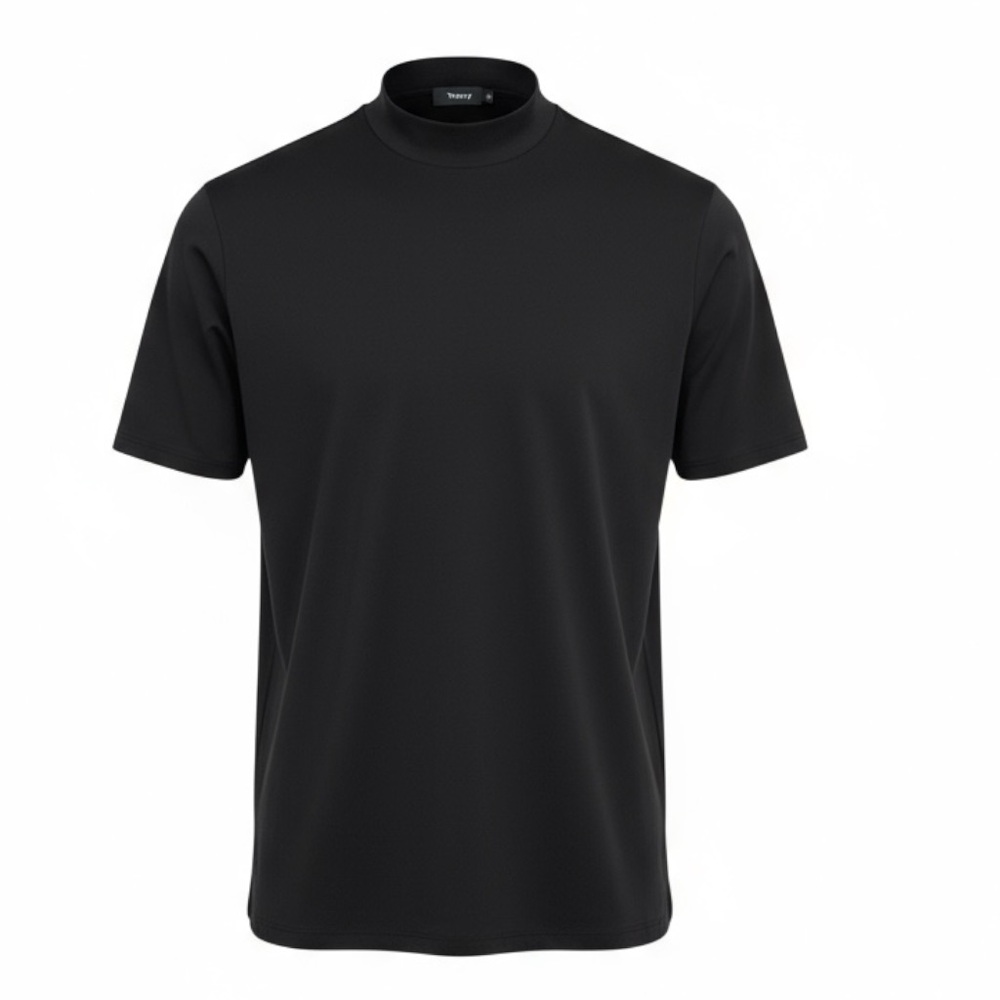 🖤 Theory Men’s Black Mock Neck Tee – Size M